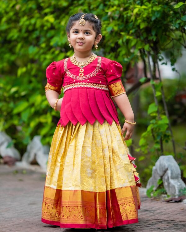 Yellow Benares Lehangas Blouse