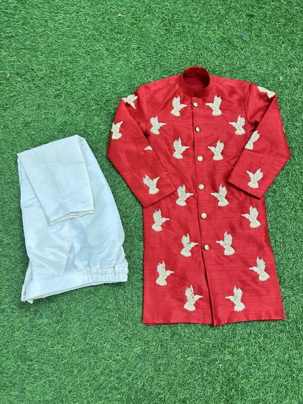 maggam work Raw Silk kurtha with Pant