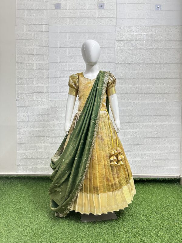Yellow Kanjeevaram Halfsaree