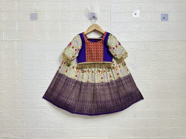 Pure Benaras Pista Skirt with Designer croptop