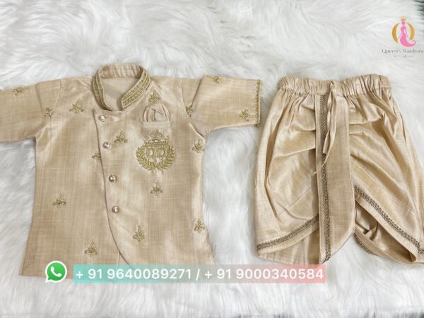 Lite Gold Raw silk Kurta Dhoti