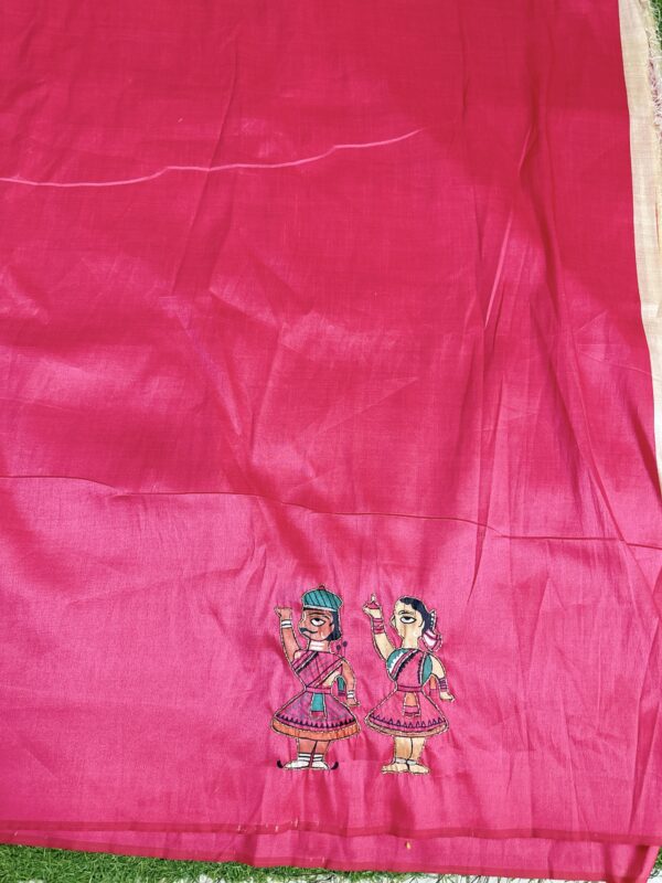 Pink Work Tusser Blouse
