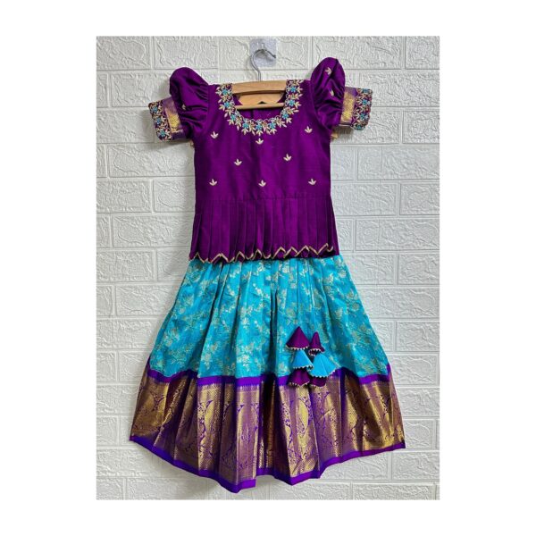 Pure Silk Lehanga in Blue