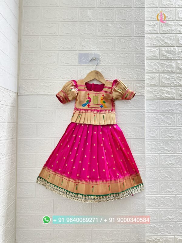 Semi Paithani Soft Silk Lehenga with Peplum Blouse