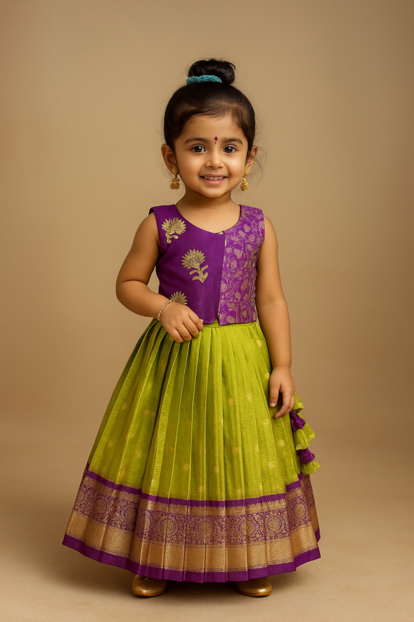Green Gadwal Lehanga