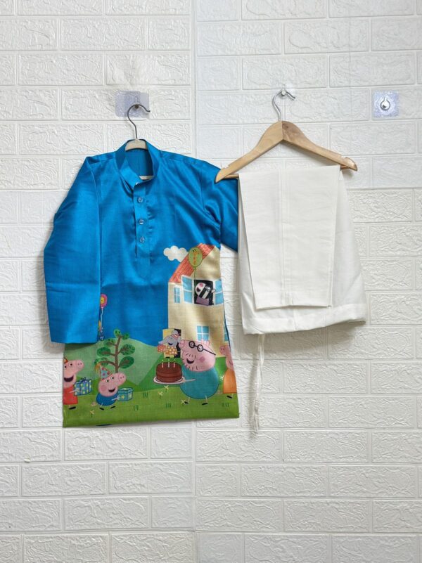 Peppa Pig-Themed Blue Kurta