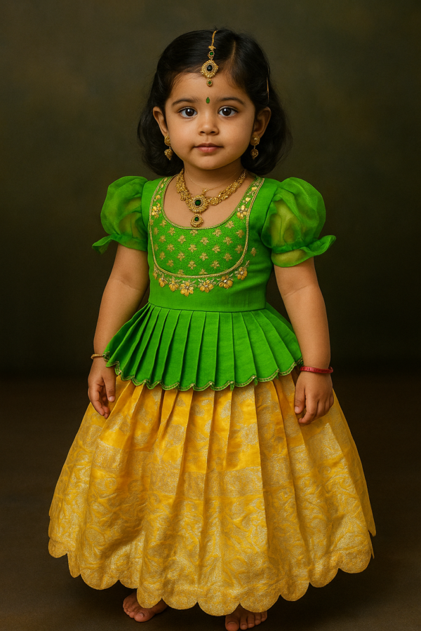 Banaras Yellow Frock