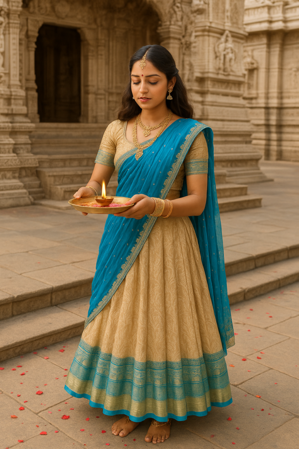 Banaras Tissue Half Saree Halfsaree