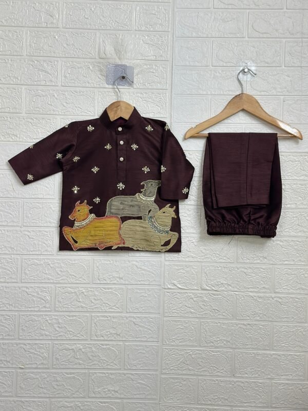 Rawsilk Brown Applique