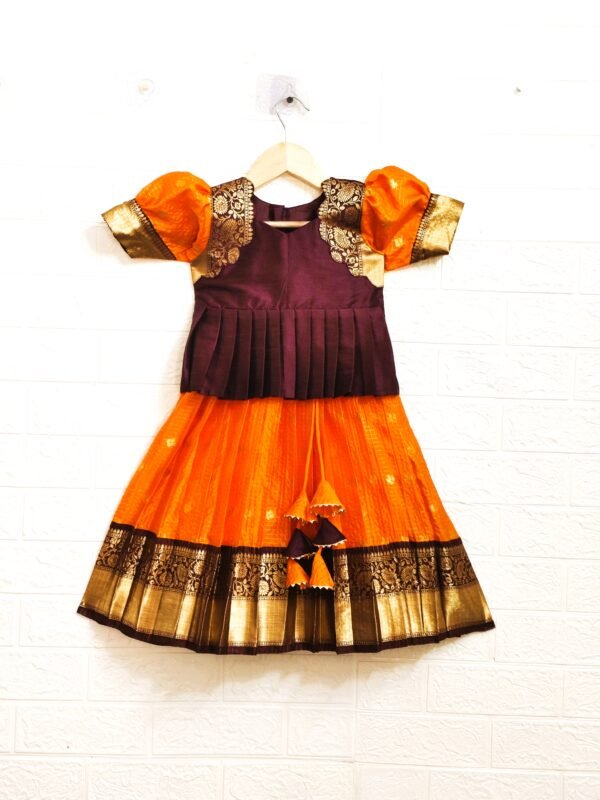 Orange & Maroon peplum