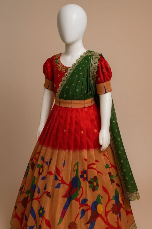 Paithani Frock with Dupatta