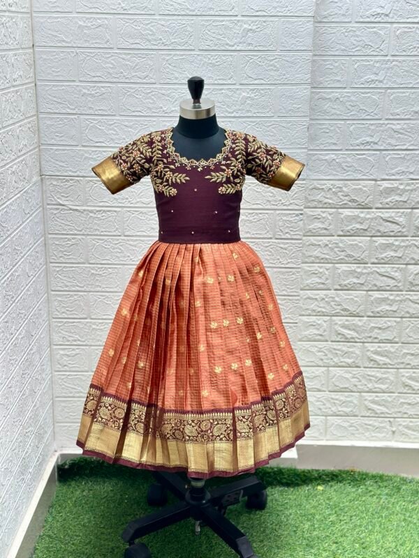 Rust Orange Frock with Orange Blouse