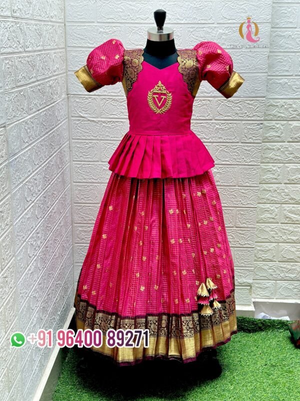 Pink n brown Peplum outfit