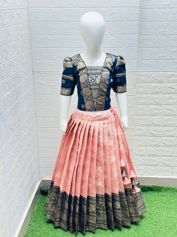 Peach and Blue Benaras