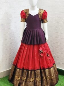 semi-gadwal-lehenga-with-peplum-blouse