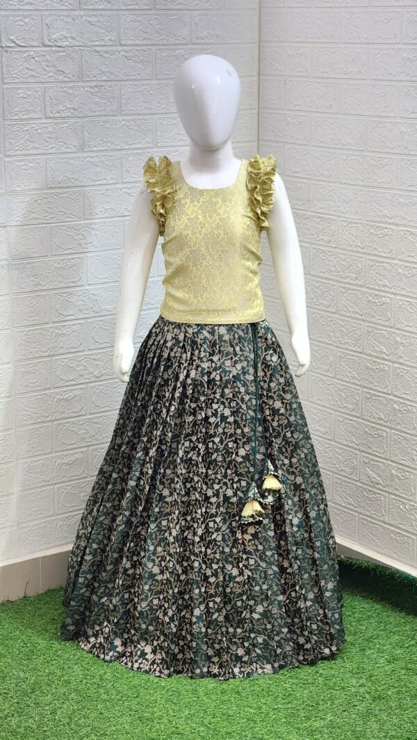 Benaras Lehenga With Contrast Blouse