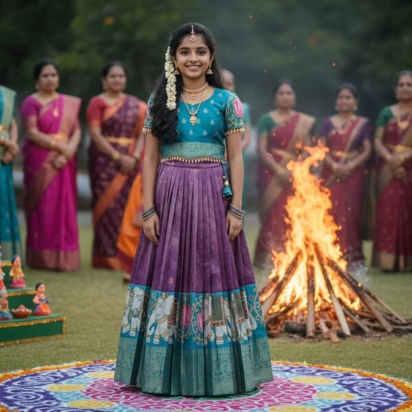 Benaras Tissue Tanjore Purple