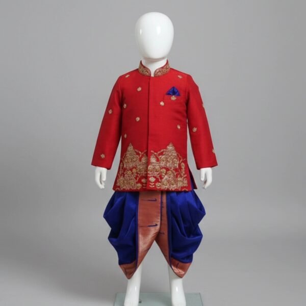 Temple Themed Kurta & Dhothi Set