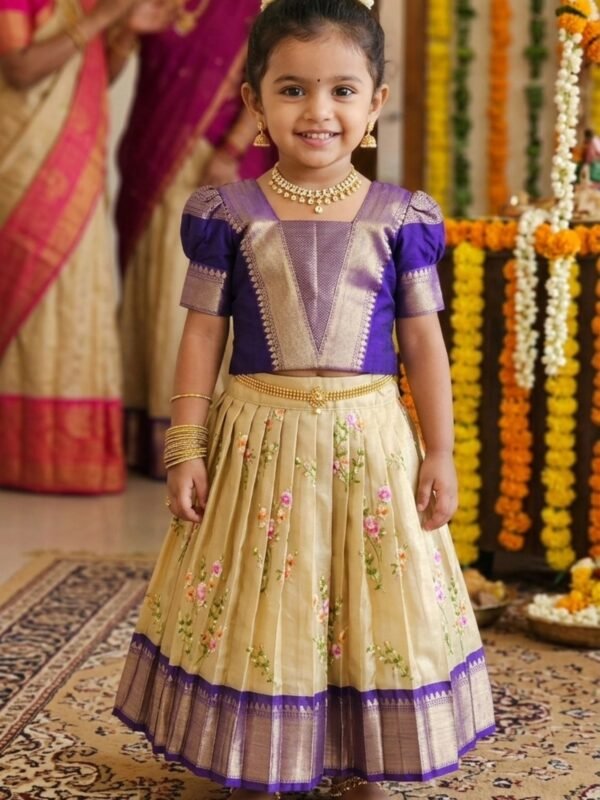 Gold Tissue with Purple Croptop