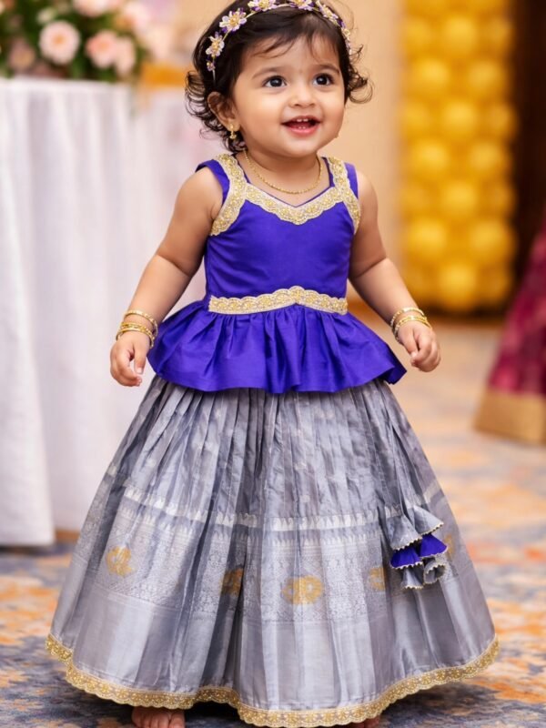 Semi Gadwal lehenga & Peplum Blouse