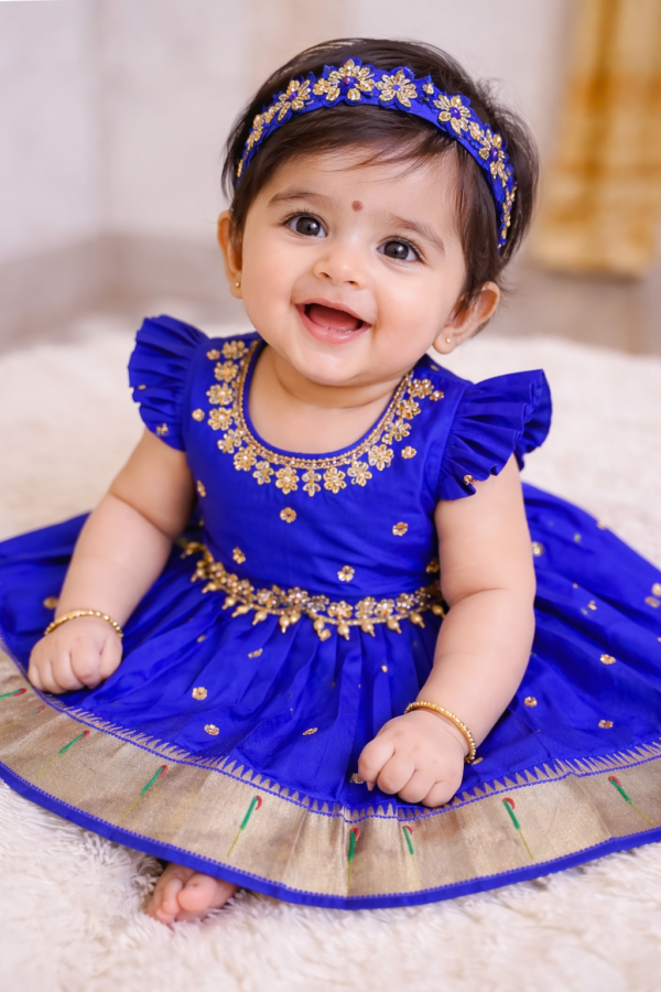 Semi Paithani Soft Silk Lehenga with maggam blouse