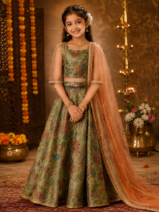 crushed-floral-tissue-lehenga-designer-blouse-with-dupatta
