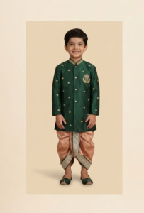 green-maggam-kurta-with-dhothi