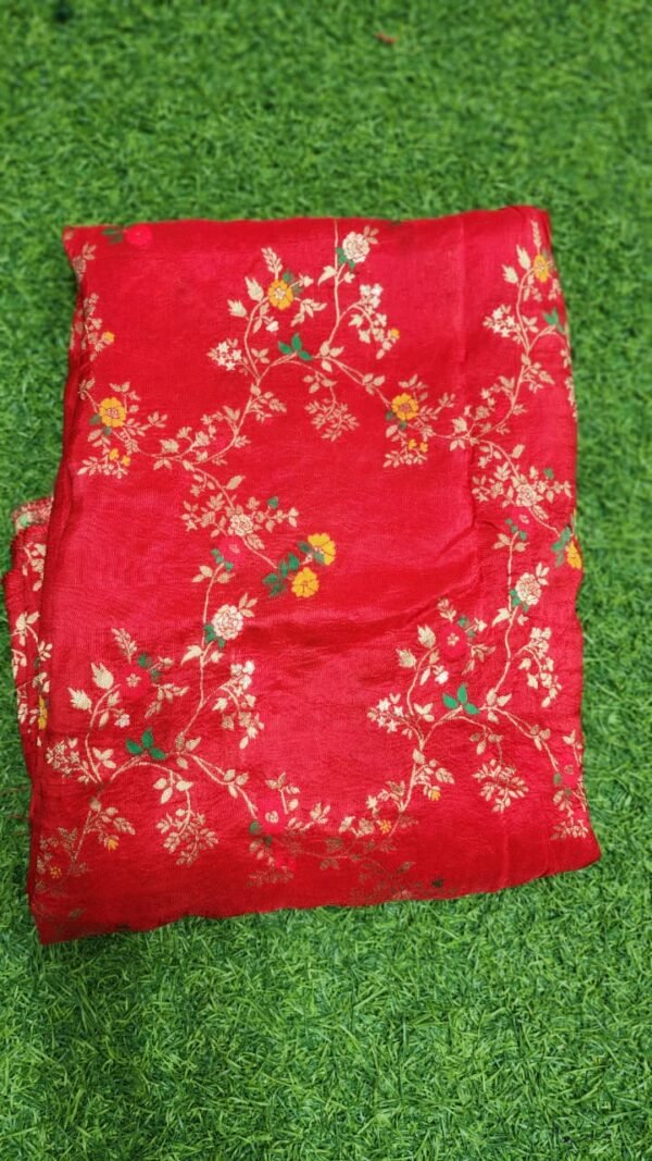 Allover Design Red Benares Fabric