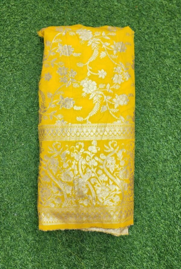 Yellow Beneras Fabric With Border