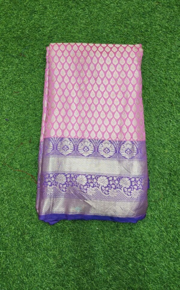Pink Beneras Fabric With Lavendar Border