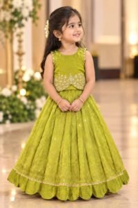 neon-green-beneras-stripes-lehenga-with-maggam-blouse